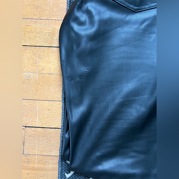 ZARA Faux Leather Straight Leg Pants - Picture 11 of 11